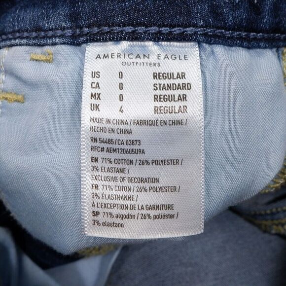 American Eagle Jeans Womens 0 Curvy Super Hi Rise Jegging Distressed 23 x 27.5 - Picture 5 of 11